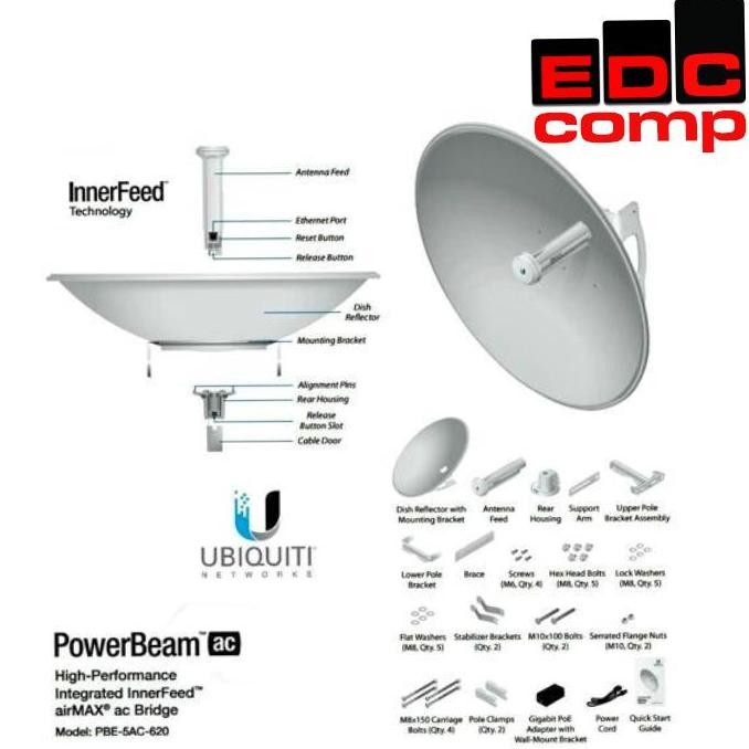 Ubiquiti/Ubnt Powerbeam 5Ac 620, Pbe5Ac620, Pbe-5Ac-620, Pbe 5Ac 620 New Stok