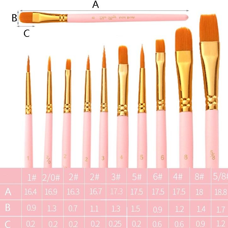 

Gd-12 Moka Paint Brush 1Set Isi 10 / Kuas Lukis Isi 10Pcs / 1Set Kuas Lukis Berbeda Bentuk Mks05 Gd-12