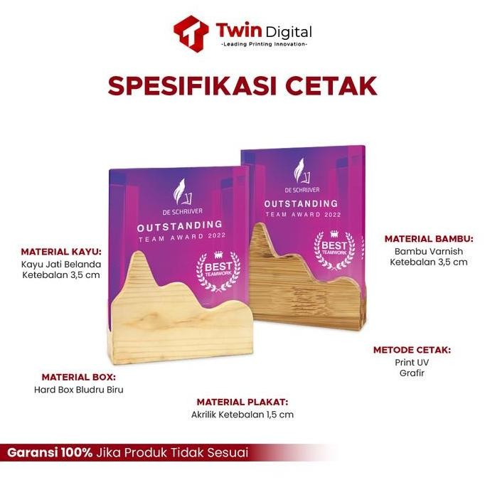 

Plakat Akrilik Bambu Piagam Penghargaan Tropi Wisuda-Plakat Kayu WP.12 ea