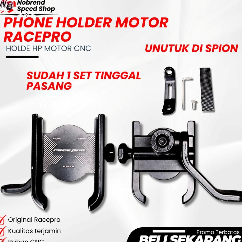 Phone Holder Racepro Holder Spion Motor Bahan Cnc Holder Spion Holder Motor Phone Holder Racepro