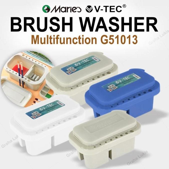 

Promo Maries V-Tec Brush Washer G51013 - Wadah Pembersih Kuas Multifungsi Cat
