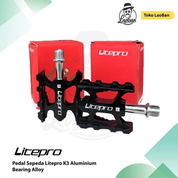 PEDAL SEPEDA LITEPRO K3 ALUMINIUM BEARING ALLOY ORIGINAL DAN TERPERCAYA