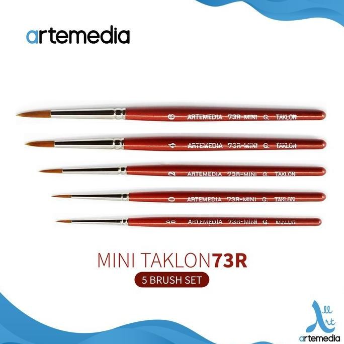 

Promo Kuas Lukis Artemedia Round Taklon Mini Brush Set Short Handle