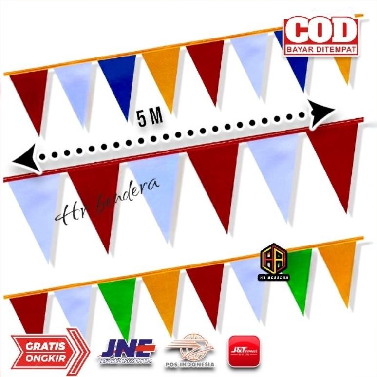 20Pcs Aksesoris Kemerdekaan Hut Ri Bendera Rawis Agustusan (100M)