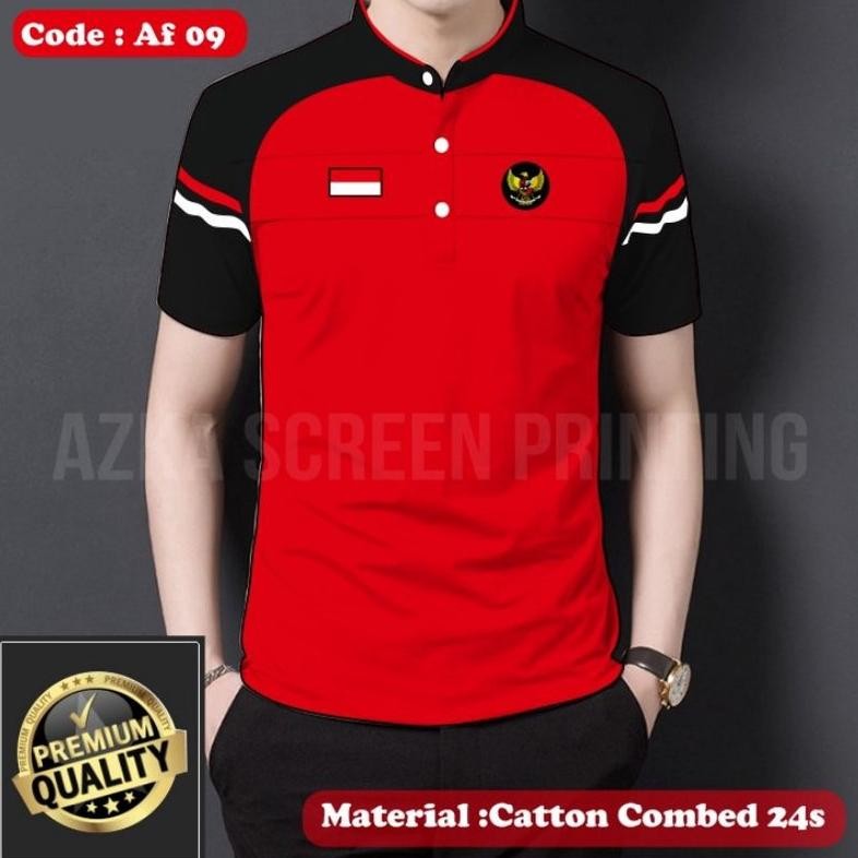 Kaos Kerah Shanghai, Kaos Raglan, Logo Bordir, Logo Garuda Pancasila, Kaos Poloshirt, Kaos Polo, Kao