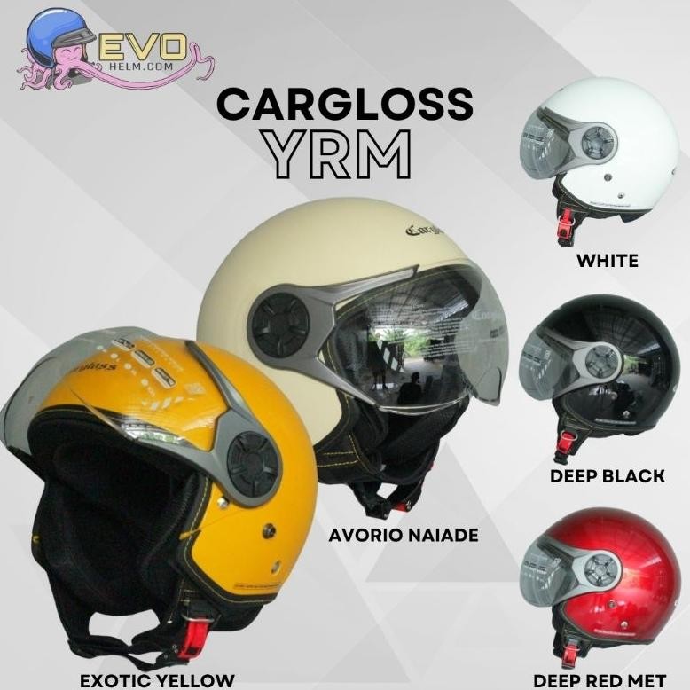 HELM CARGLOSS YRM SOLID ORIGINAL 100%, CARGLOSS HELM PRIA WANITA DEWASA, CARGLOSS OFFICIAL STORE