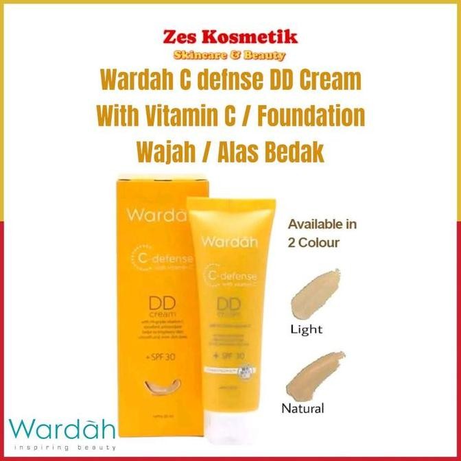 SIAP KIRIM WARDAH C-DEFENSE DD CREAM - ALAS BEDAK FOUNDATION VITAMIN C TAHAN AIR