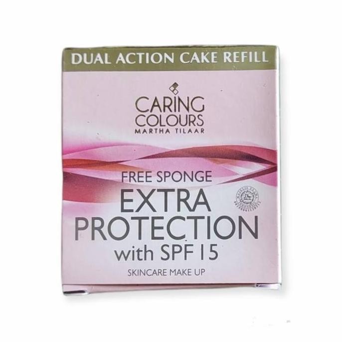 SIAP KIRIM CARING COLOURS EXTRA PROTECTION REFILL 14GR - BEDAK WAJAH SPF15 - COVERAGE RINGAN