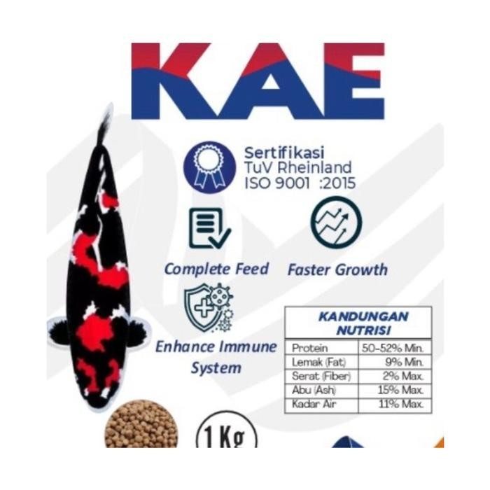Pakan Ikan Stp Kae Repack 1Kg Pelet Apung 5Mm Kakap Koi Tinggi Protein