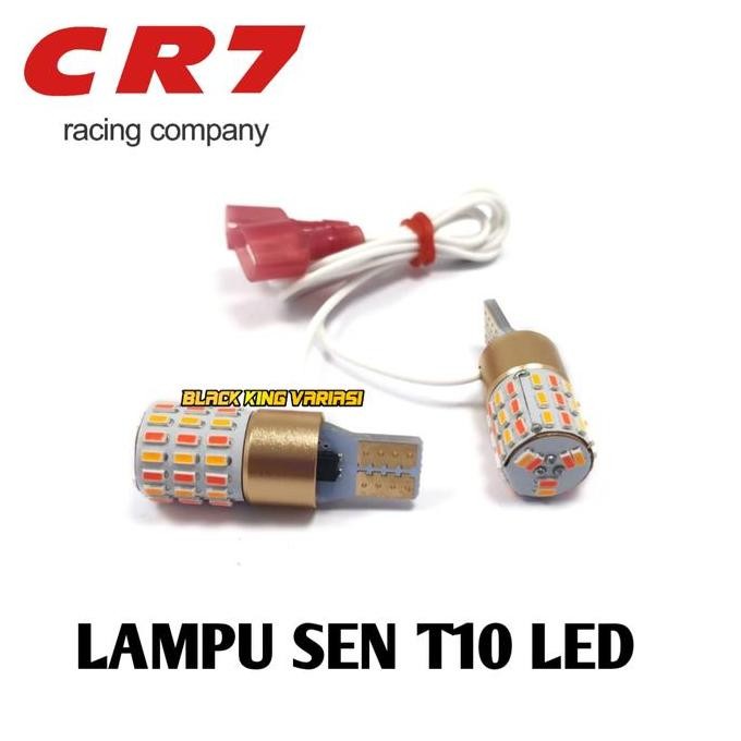 Promo, Lampu Led T10 Motor 2 Mode 54 Mata Ac Dc Cr7 Lampu Sein Lampu Senja Dc