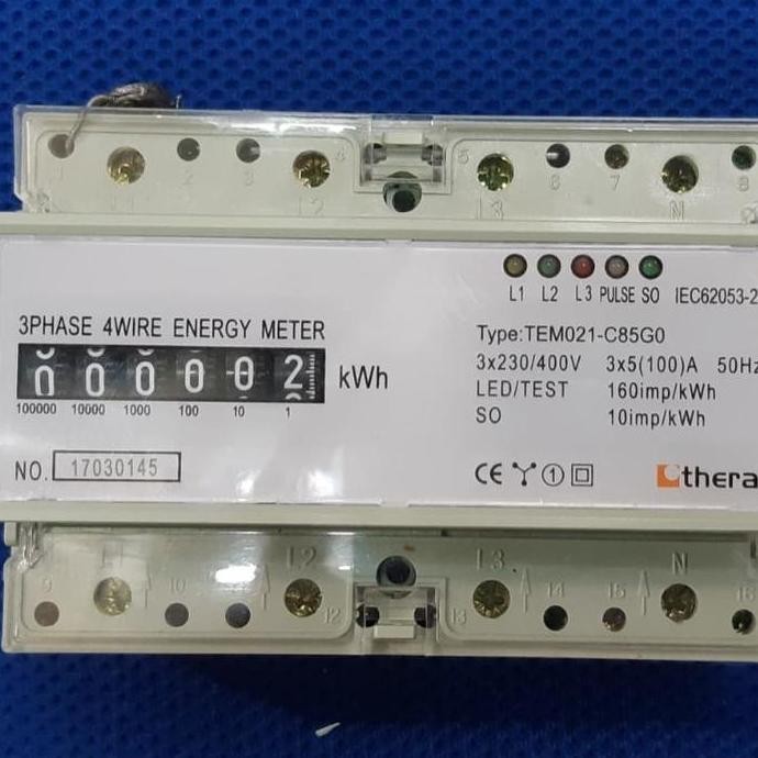 Kwh Meter Analog Atau Counter 3 Phase 5-100A Merk Thera