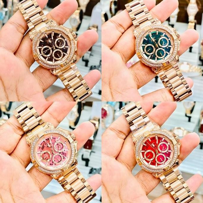 new  JAM TANGAN WANITA ALEXANDRE CHRISTIE AC 9205 AC9205 ROSEGOLD SAPPHIRE SWAROVSKY ORIGINAL