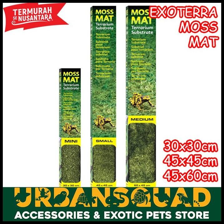 EXOTERRA MOSS MAT ALAS KANDANG LUMUT SINTETIS DART FROG PACMAN KODOK