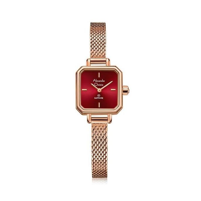 new  Jam Tangan Alexandre Christie Wanita AC 2B36 Rosegold Red Mini ac2b36 Original