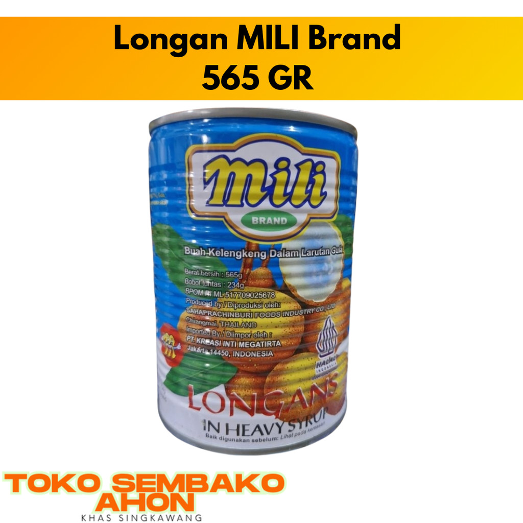 

Longan MILI Brand 565 gr / Lengkeng Kaleng / Kelengkeng / Longan Kaleng MILI / Buah Longan Kaleng Siap Saji