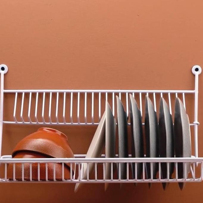 Rak Piring Gelas Gantung Dinding / Rak Piring Lipat / Rak Piring Wastafel / Rak Gantung Rak Piring R