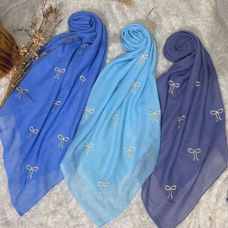 Trend - Segi Empat Paris Pita Coqueette/ Segi Empat Paris jadul Bordir/ Segi Empat bordir Ribbon/Seg