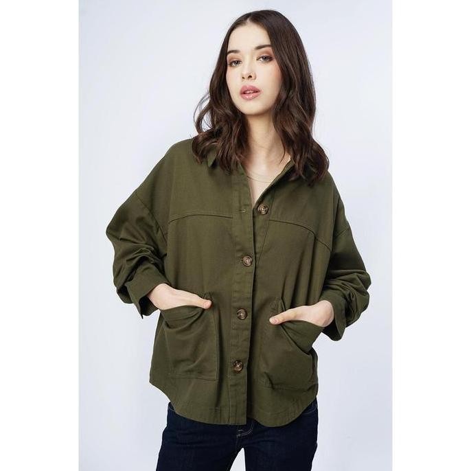 Logo Jeans Jaket Zeline Army 34411L5AR