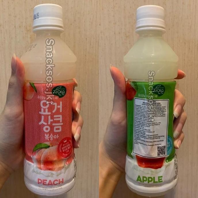 

WOONGJIN ZAIYEONUN YOGURT PEACH PERSIK / YOGURT APPLE APEL KOREA