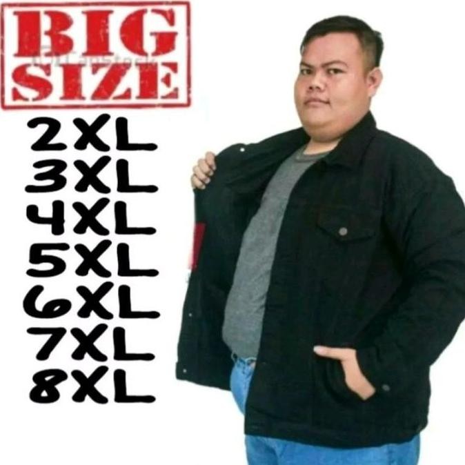 JACKET JEANS JUMBO PRIA BIGSIZE