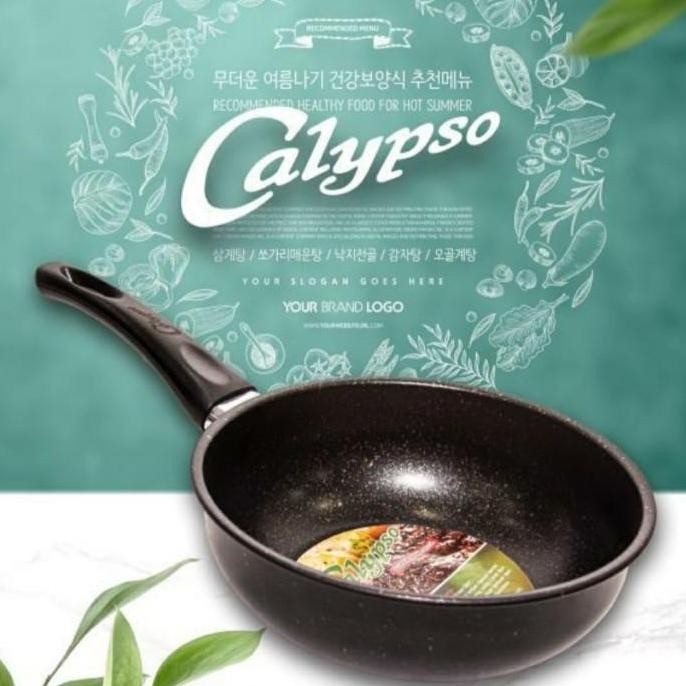 Laris Calypso Non Stick Deep Fry Wok 18 Cm Wajan Penggorengan Anti Lengket