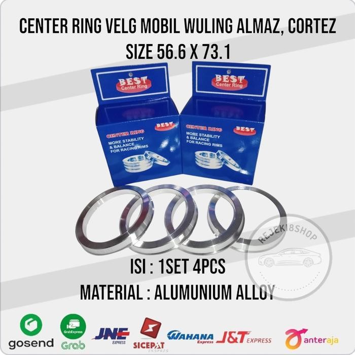 Center Ring Velg Mobil Wuling Almaz, Cortez 56,6 X 73.1 (1Set 4Pcs)