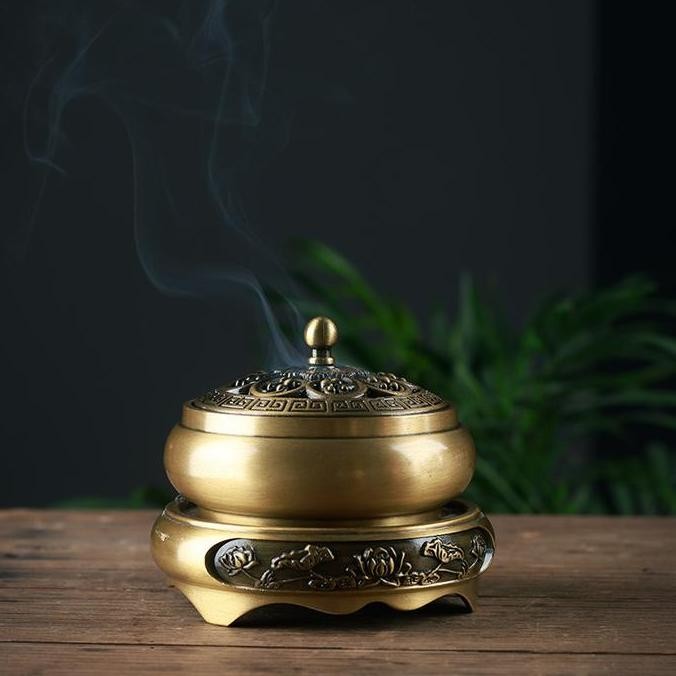 Tempat Bakar Dupa Bahan Kuningan | Dupa Kerucut | Dupa Lingkar | Dupa Lidi