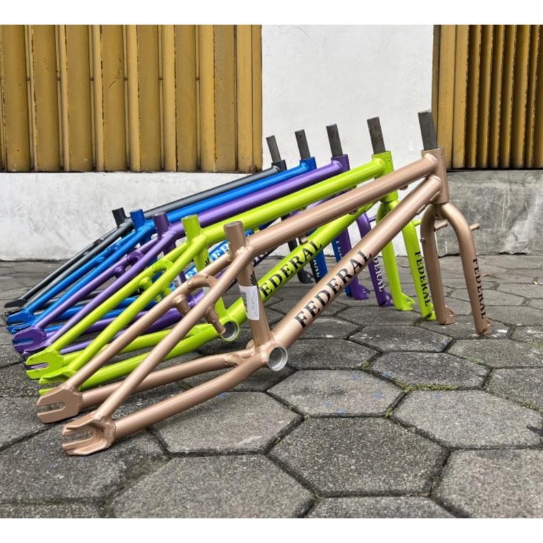 Part Sepeda Frame Bmx Alloy Flatland Federal Dlx Flybikes 20 Inch Frameset Nos