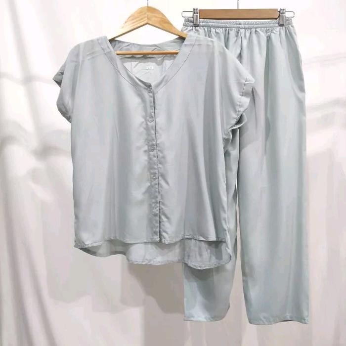 DWF BABY DOLL V-NECK POLOS |  PIYAMA RAYON POLOS Baju Wanita