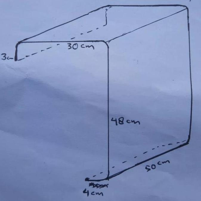 

BEBAS ONGKIR - Acrylic custom 2mm bending tekuk uk 50 x 30 x 48 cm