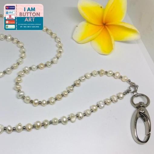 

NEW Strap Lanyard Tali Kalung Gantungan ID Card Mutiara Air Tawar