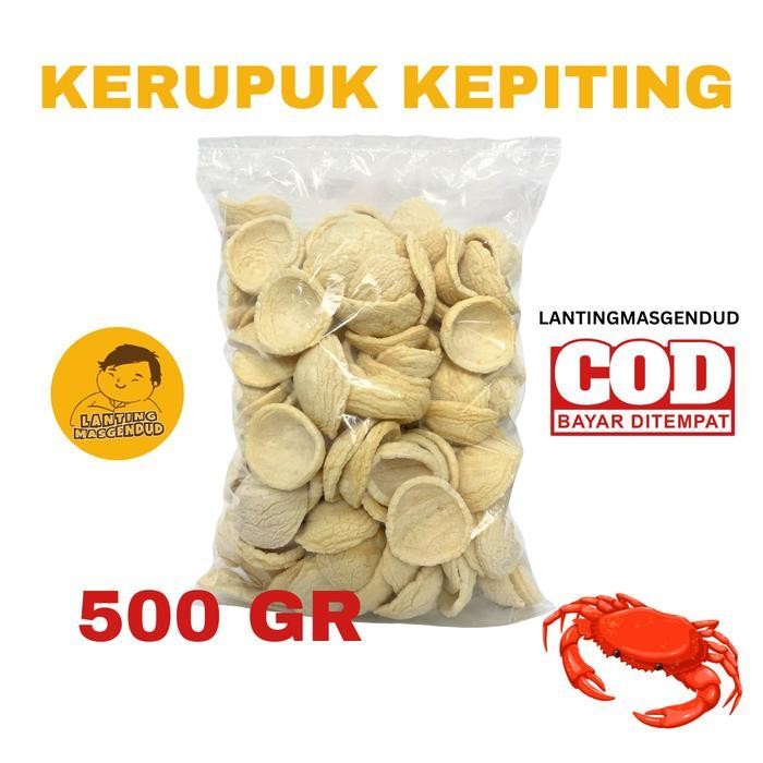 

SEDIA! Kerupuk Kepiting - Camilan Snack Gurih Asin Cemilan Seafood Keripik Ori!!