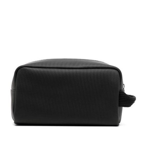 Lacoste Men'S Classic Clutch Bag Canvas Toiletry Bag Noir Black