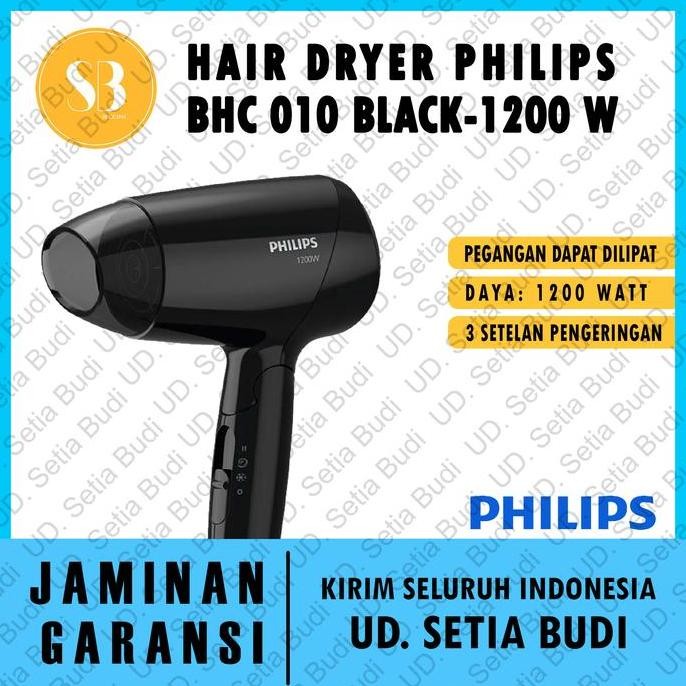 Pengering Rambut Philips Hair Dryer 1200 W Bhc 010 - Black