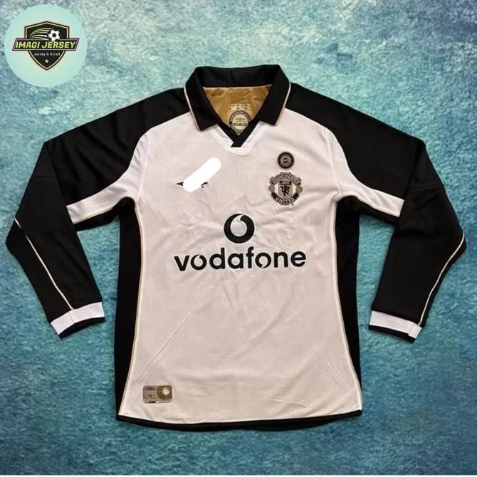 TERMURAH - JERSEY BOLA RETRO MANCHESTER UNITED MU EMYU AWAY RIVERSIBLE BULAK BALIK LONGSLEEVE LS LEN