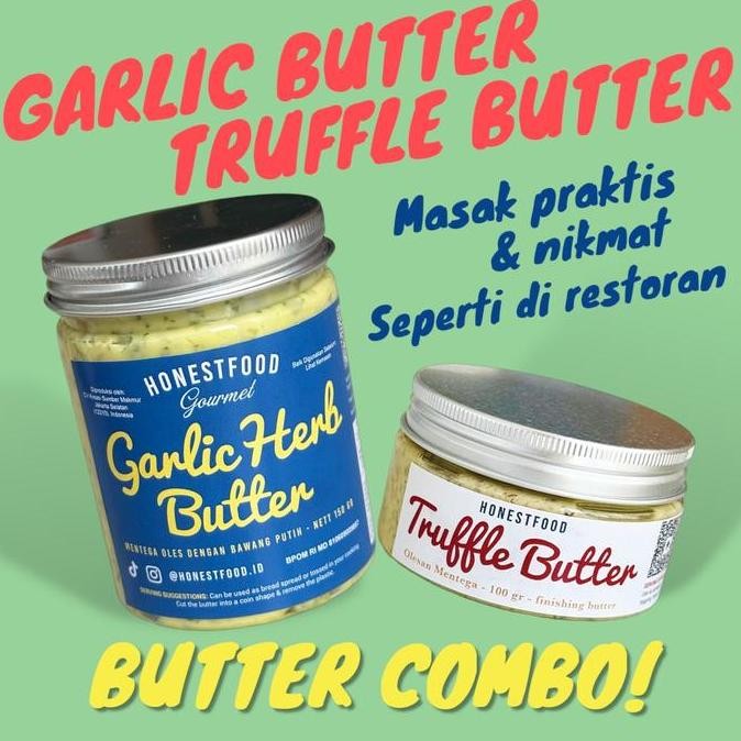 

Garlic Butter & Truffle Butter Honestfood/Bundling Butter/Mentega Premium/Olesan Roti Kualitas Terbaik Harga Termurah