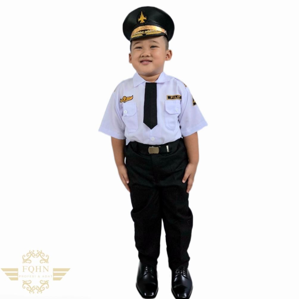 Baju Profesi Anak/Baju Pilot Anak Laki (Free Packing Kardus) Cod