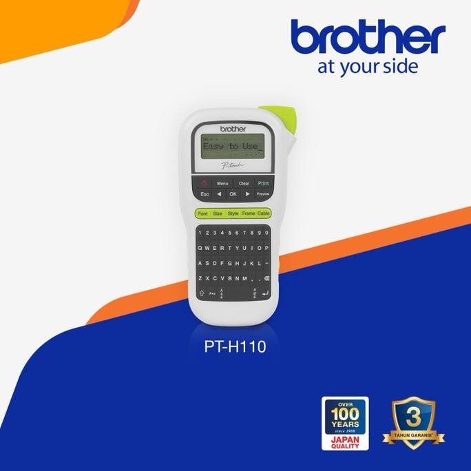 

Brother Printer Label Pt-H110 Label Maker / Pembuat Label Pt H110 New Stok