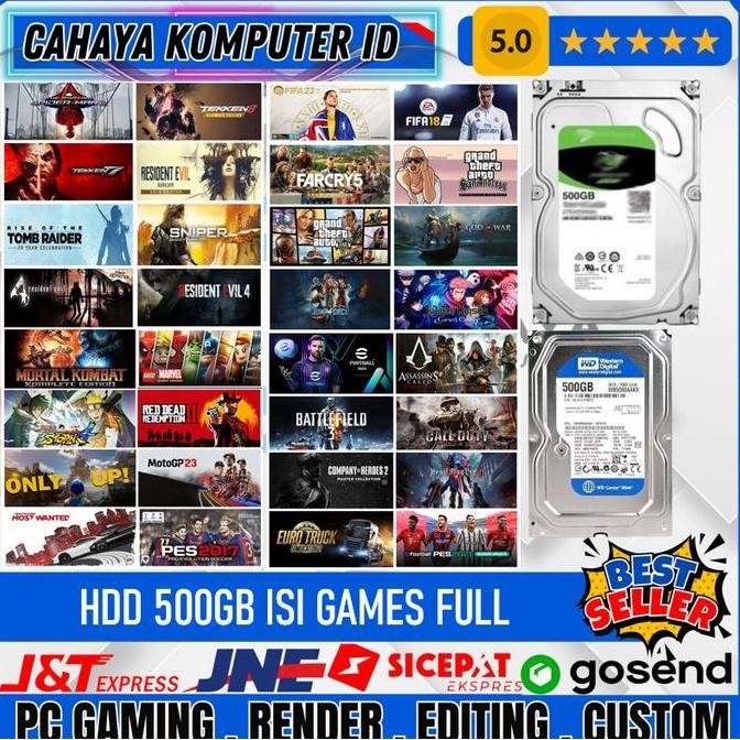 TERBARU - Hardisk 500GB Full Games PC Tinggal Main langsung