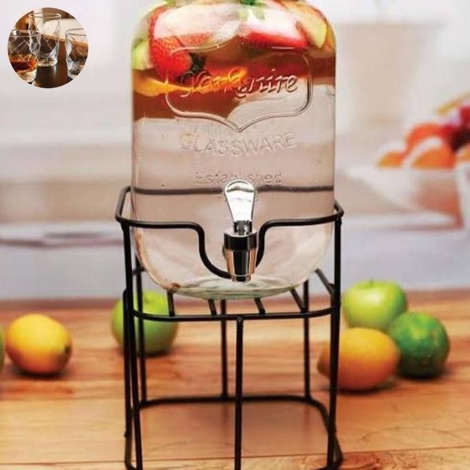 NEW Dispenser Kaca/Gelas Storage Drink/Mason Gelas Jar/Beverage Glass