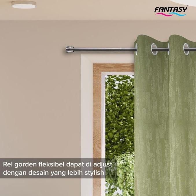 FANTASY CURTAIN ROD BATANG REL GORDEN JENDELA 60-250 CM BAHAN BESI ADJUSTABLE MINIMALIS FLEKSIBEL