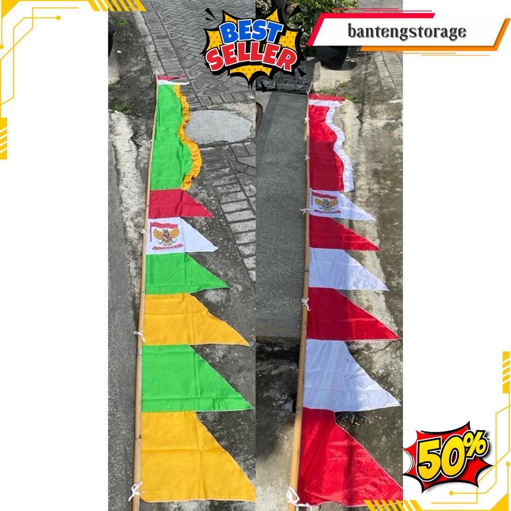 Umbul Umbul Penjor Panjang 4 Meter Gratis Ongkir