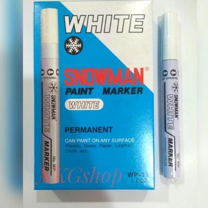 

Spidol paint marker snowman putih/spidol putih permanent-WP 12