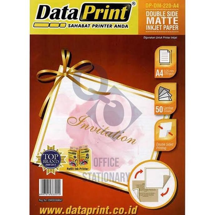 

new !!! data print double side matte 220 gsm 80 / DP DM 220
