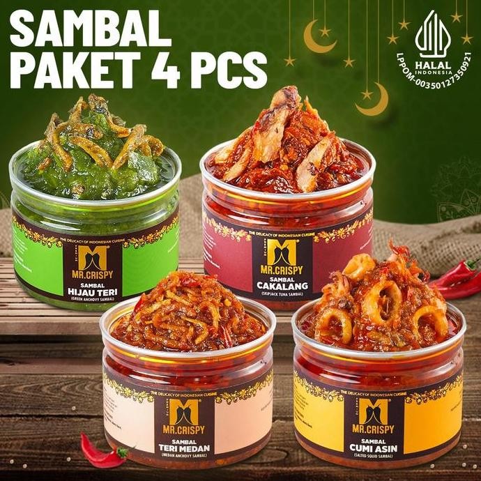 

PAKET SAMBAL HEMAT 4PCS MR CRISPY