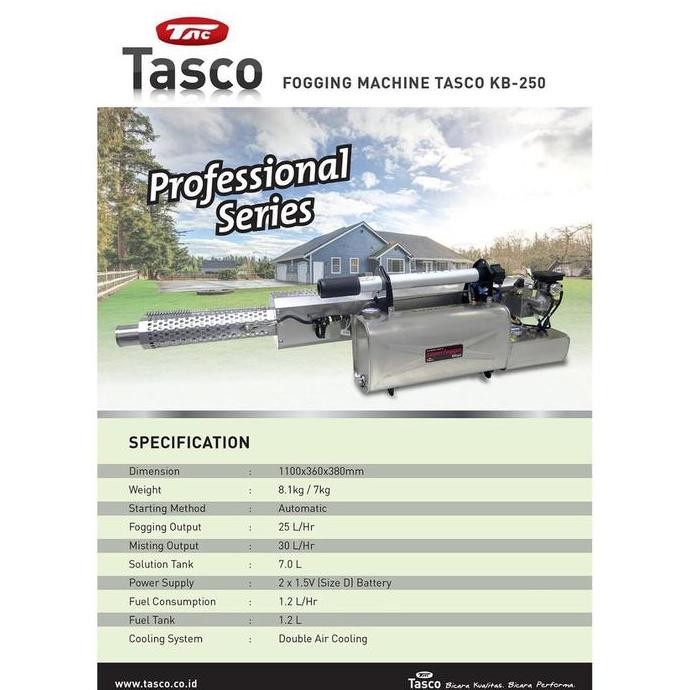 SUPER FOGGER TASCO KB 250 / KB-250 / KB250 / MESIN FOGGING MANUAL
