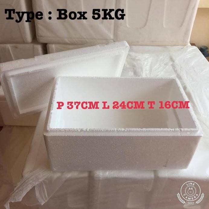 new  styrofoam box 5 kg dimensi panjang 37 cm