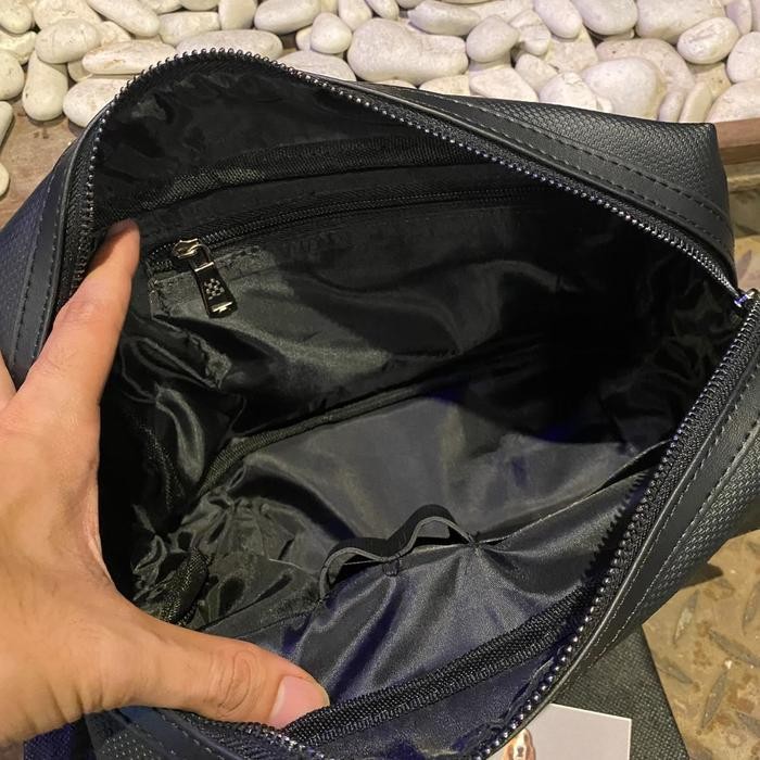 TS Pouch bag hush puppies logo bawah polos hitam Original Full Tag