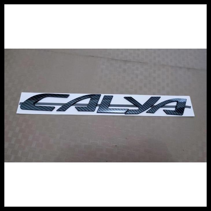 GRATIS ONGKIR EMBLEM KAP MESIN MOBIL TULISAN CALYA CARBON 
