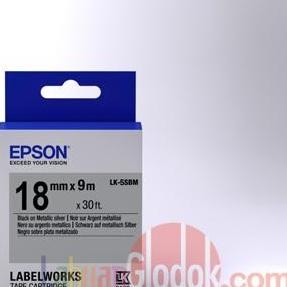 

Epson Label 18Mm Black On Silver 9M Labelworks Tape Cartridge Lk-5Sbm New Stok